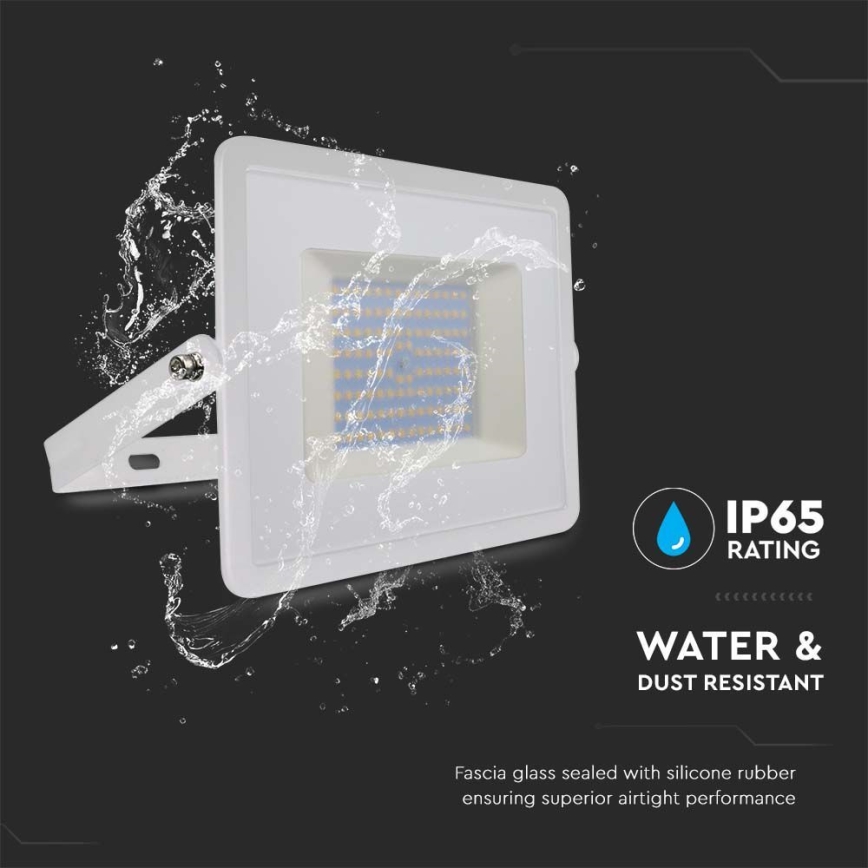 Riflettore LED LED/100W/230V 4000K IP65 bianco