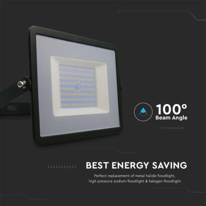 Riflettore LED LED/100W/230V 4000K IP65 nero