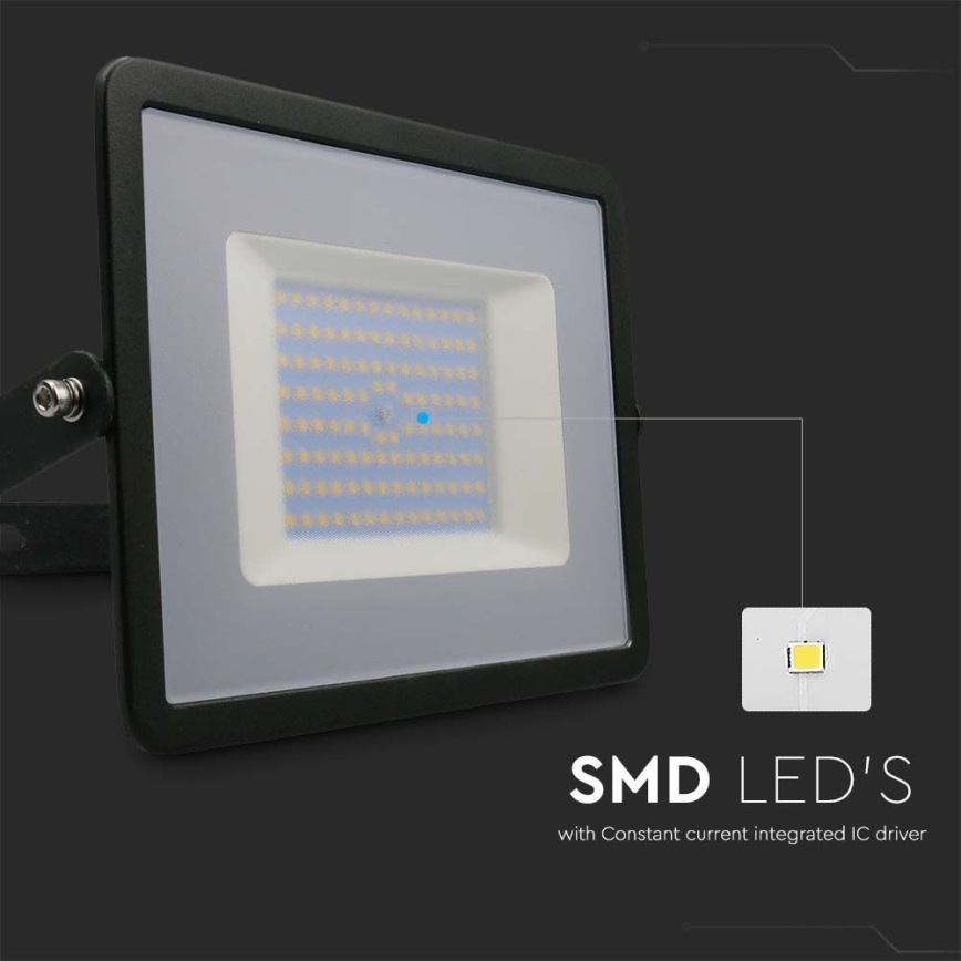Riflettore LED LED/100W/230V 4000K IP65 nero