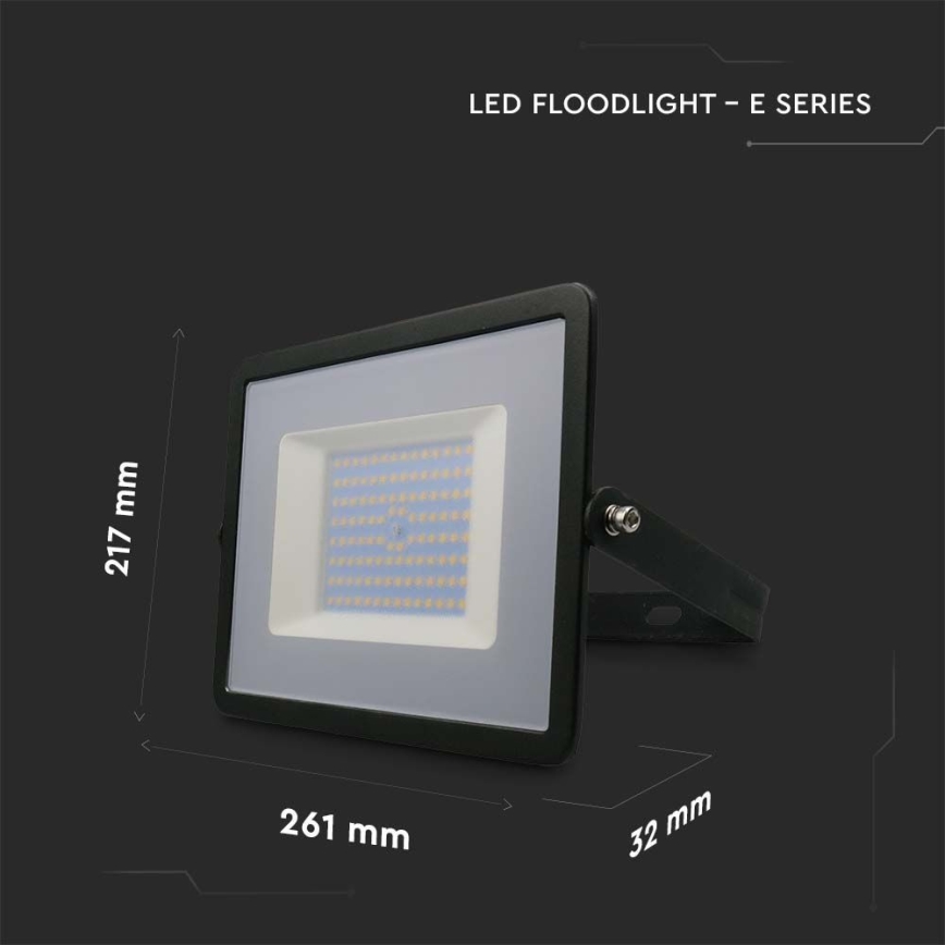 Riflettore LED LED/100W/230V 4000K IP65 nero