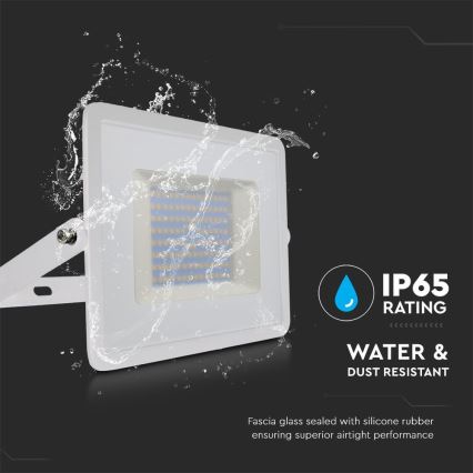 Riflettore LED LED/100W/230V 6500K IP65 bianco