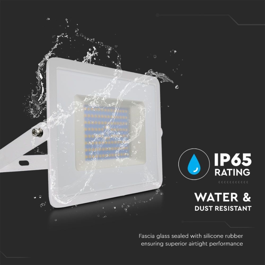 Riflettore LED LED/100W/230V 6500K IP65 bianco