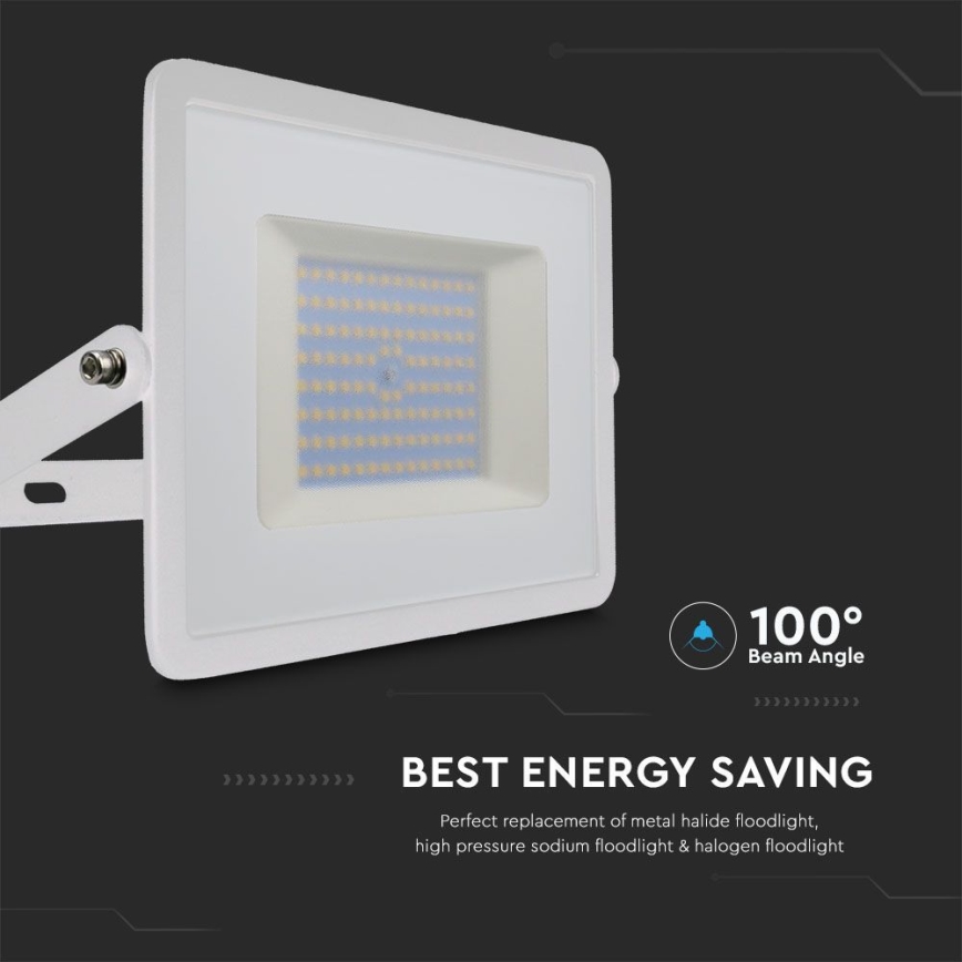 Riflettore LED LED/100W/230V 6500K IP65 bianco