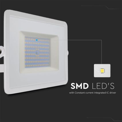Riflettore LED LED/100W/230V 6500K IP65 bianco