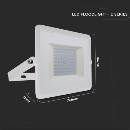Riflettore LED LED/100W/230V 6500K IP65 bianco