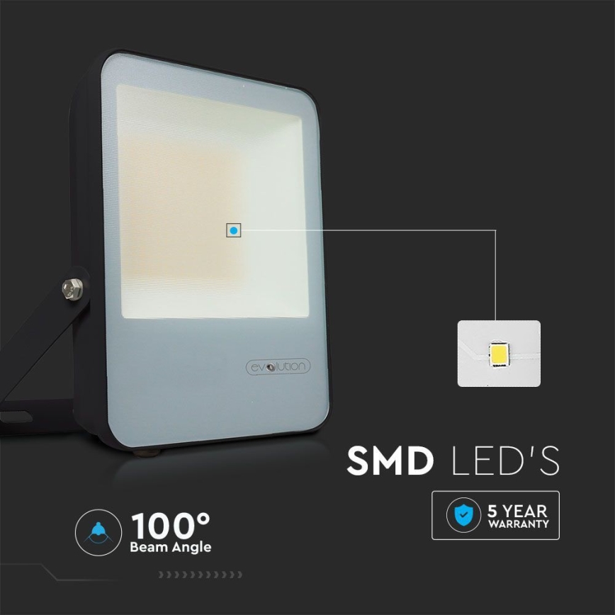 Riflettore LED LED/30W/230V 6400K IP65 nero