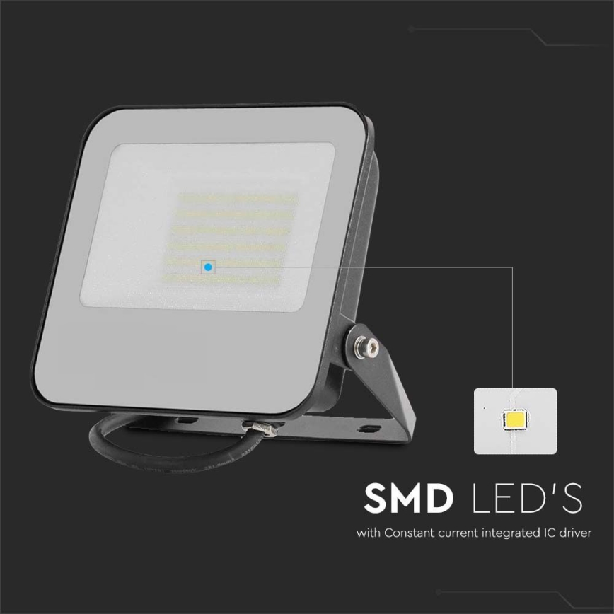 Riflettore LED LED/50W/230V 4000K IP65 nero