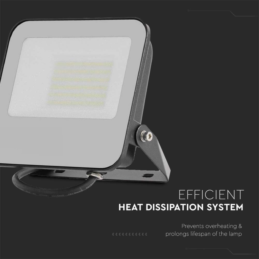 Riflettore LED LED/50W/230V 4000K IP65 nero