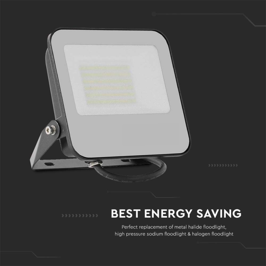 Riflettore LED LED/50W/230V 4000K IP65 nero
