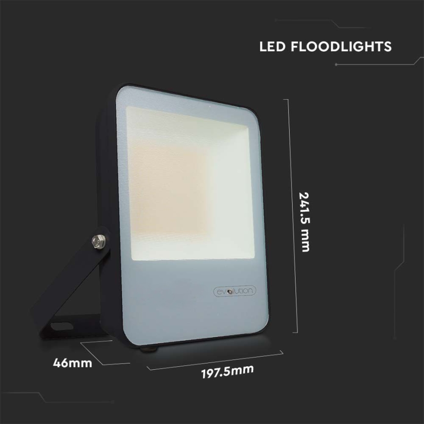 Riflettore LED LED/50W/230V 6400K IP65 nero