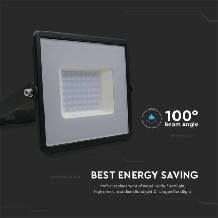 Riflettore LED LED/50W/230V 6500K IP65 nero