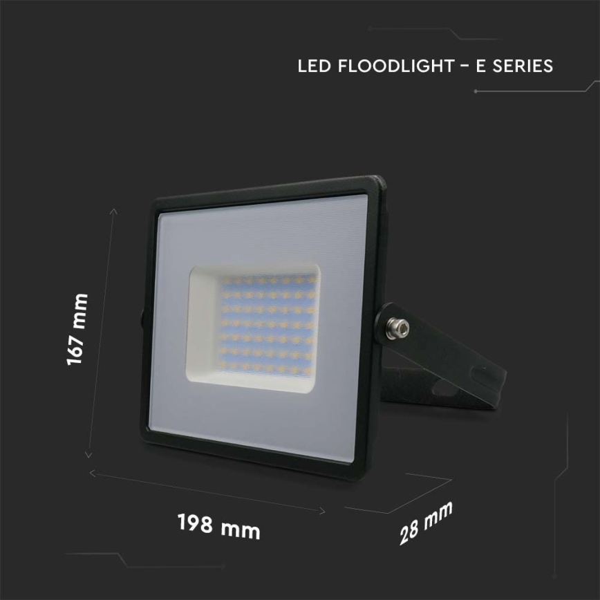 Riflettore LED LED/50W/230V 6500K IP65 nero
