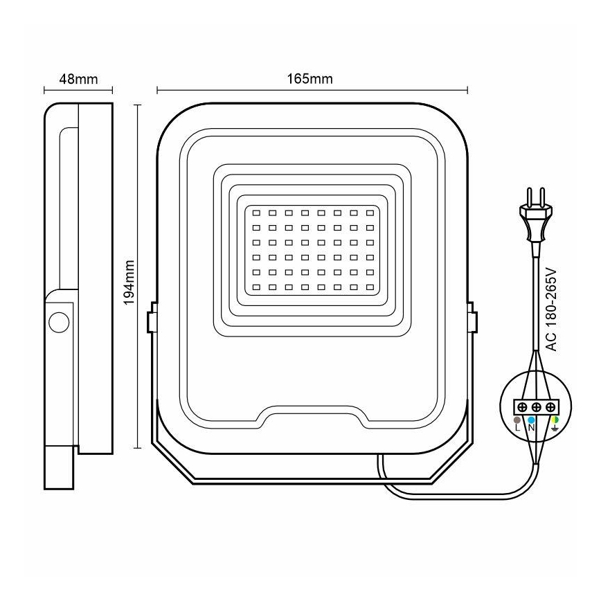 Riflettore LED PROFI LED/30W/180-265V 5000K IP65
