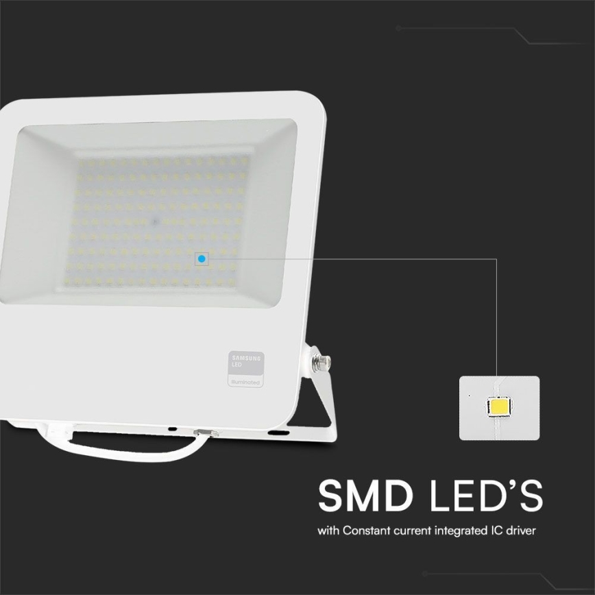 Riflettore LED SAMSUNG CHIP LED/100W/230V 6400K IP65 bianco