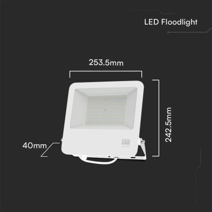 Riflettore LED SAMSUNG CHIP LED/100W/230V 6400K IP65 bianco