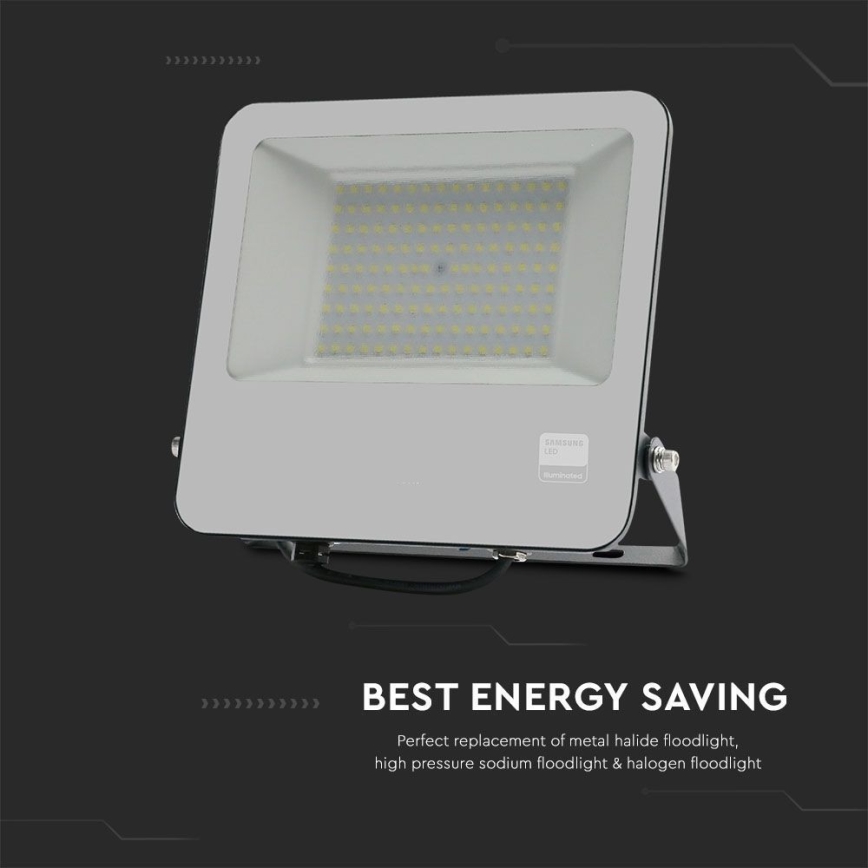 Riflettore LED SAMSUNG CHIP LED/100W/230V 6400K IP65 nero