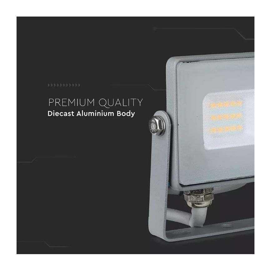 Riflettore LED  SAMSUNG CHIP LED/10W/230V IP65 4000K grigio