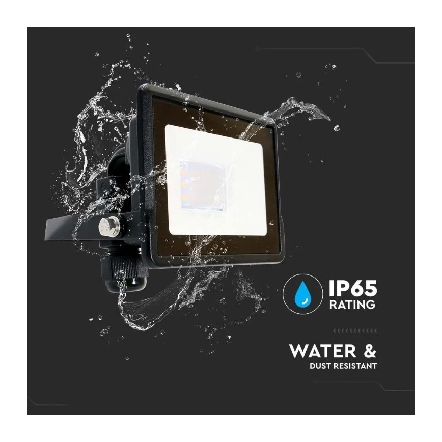 Riflettore LED SAMSUNG CHIP LED/10W/230V IP65 6500K nero