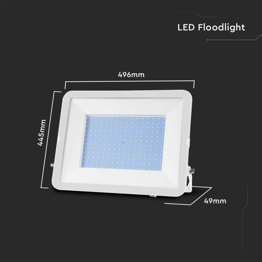 Riflettore LED SAMSUNG CHIP LED/300W/230V 6500K IP65 bianco