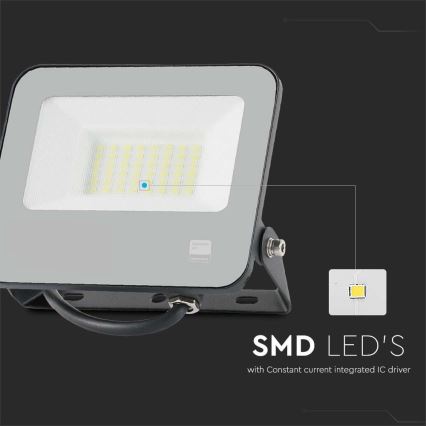 Riflettore LED SAMSUNG CHIP LED/30W/230V 4000K IP65 nero