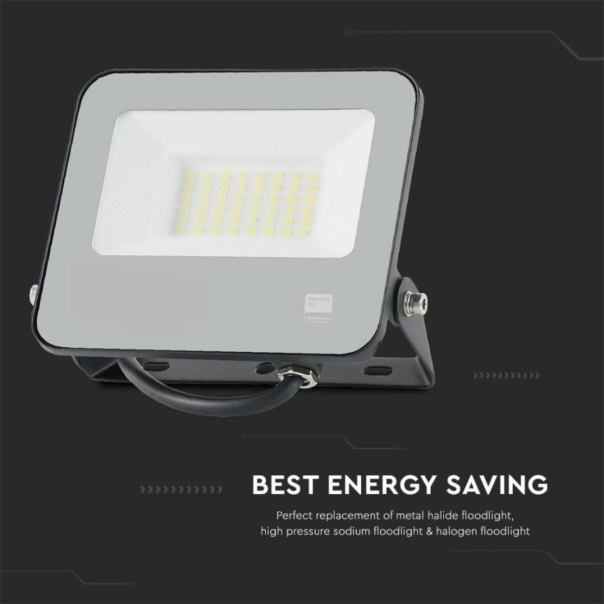 Riflettore LED SAMSUNG CHIP LED/30W/230V 4000K IP65 nero