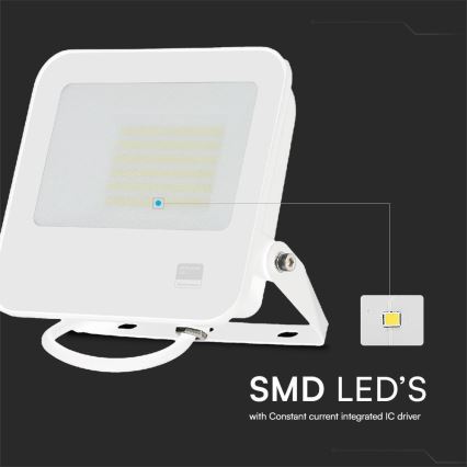 Riflettore LED SAMSUNG CHIP LED/50W/230V 4000K IP65 bianco