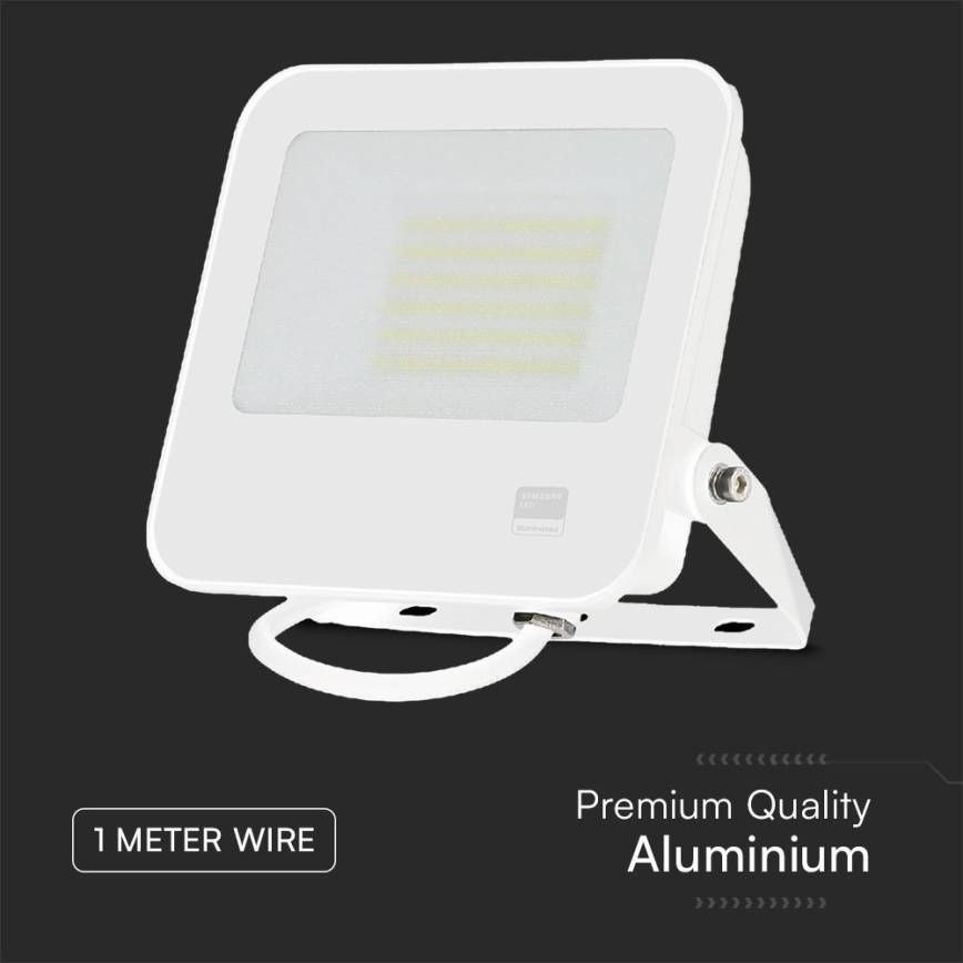 Riflettore LED SAMSUNG CHIP LED/50W/230V 4000K IP65 bianco