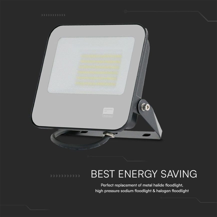 Riflettore LED SAMSUNG CHIP LED/50W/230V 4000K IP65 nero