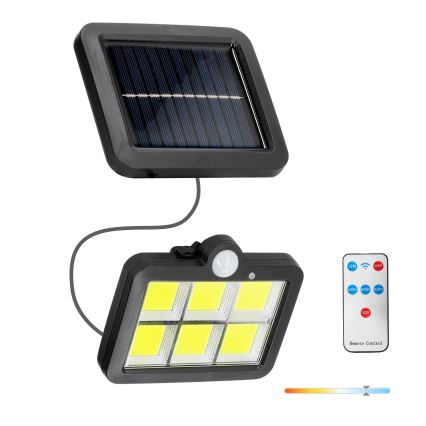 Riflettore LED solare con sensore LED/1,5W/3,7V 6000K IP44
