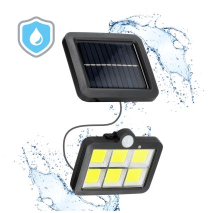 Riflettore LED solare con sensore LED/1,5W/3,7V 6000K IP44
