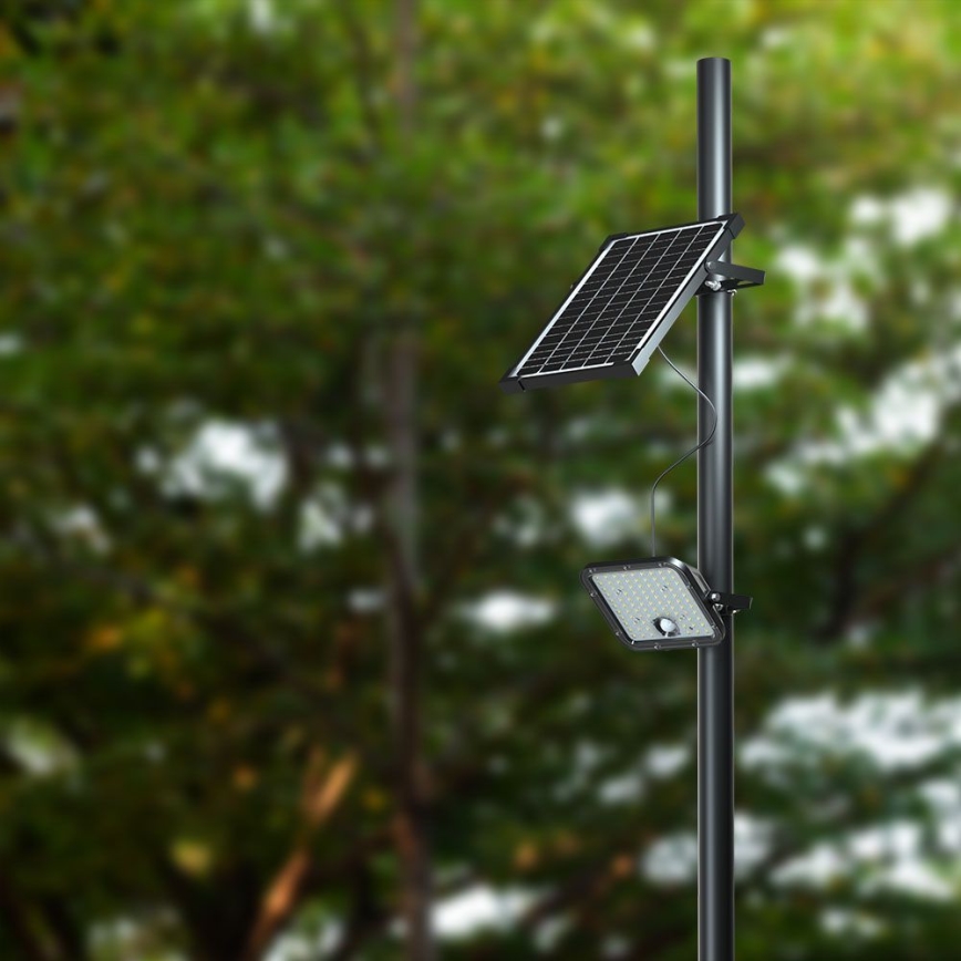 Riflettore LED solare con sensore LED/30W/6,4V 4000K + telecomando