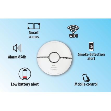 Rilevatore di fumo intelligente 2xAAA Wi-Fi Tuya
