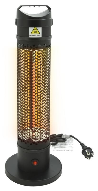 Riscaldatore a infrarossi a pavimento 1000W/230V IP44 nero