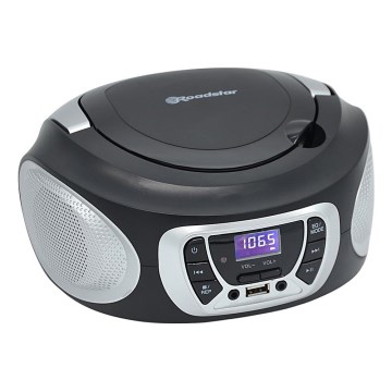Roadstar CDR-365U/SL - Radio FM/PLL avec USB 32W/230V/4xLR14 noir/argenté