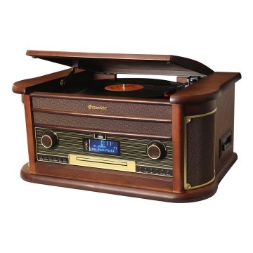 Roadstar HIF-1996D+BT - Système Hi-Fi avec platine vinyle, radio, lecteur CD et cassette 40W/230V + télécommande