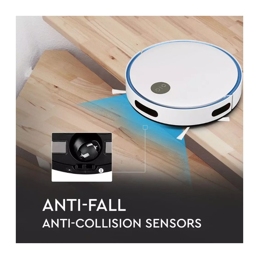 Robot aspirapolvere bianco/blu + telecomando