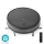 Robot aspirapolvere intelligente Wi-Fi nero + telecomando