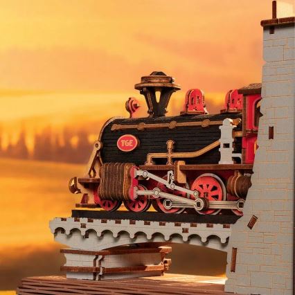 RoboTime - 3D-Puzzle Buchstütze Historischer Dampfzug