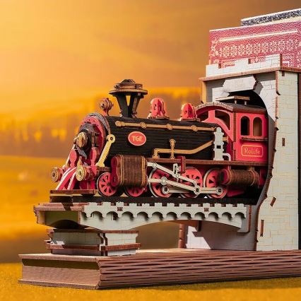 RoboTime - 3D-Puzzle Buchstütze Historischer Dampfzug