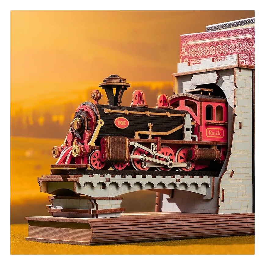 RoboTime - 3D-Puzzle Buchstütze Historischer Dampfzug