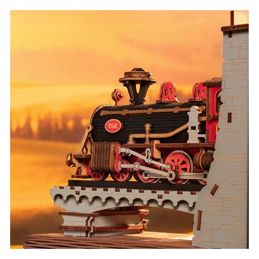 RoboTime - 3D puzzle Fermalibri Treno a vapore storico