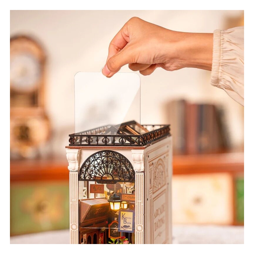 RoboTime - Puzzle 3D LED Fermalibri Incontro nella Galleria con Libri 2xAAA