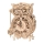 RoboTime - Orologio meccanico 3D in legno con gufo 1xAA