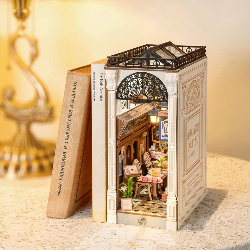 RoboTime - Puzzle 3D LED Serre-livres Rencontre dans la galerie avec livres 2xAAA
