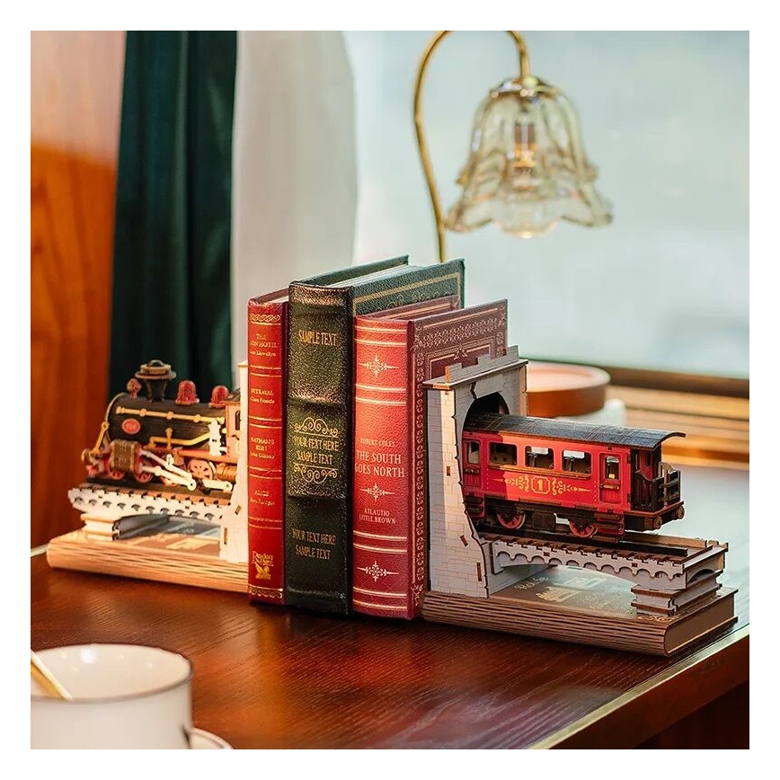 RoboTime - Puzzle 3D Serre-livre Train à vapeur historique