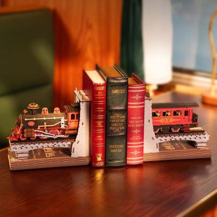 RoboTime - Puzzle 3D Serre-livre Train à vapeur historique