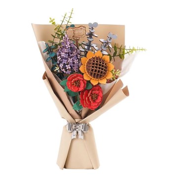 RoboTime - Puzzle in legno 3D Bouquet