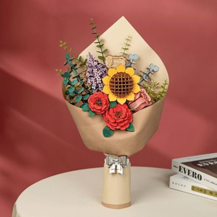 RoboTime - Puzzle in legno 3D Bouquet