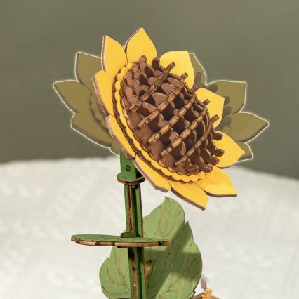 RoboTime - Puzzle in legno 3D Bouquet