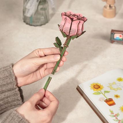 RoboTime - Puzzle in legno 3D Bouquet